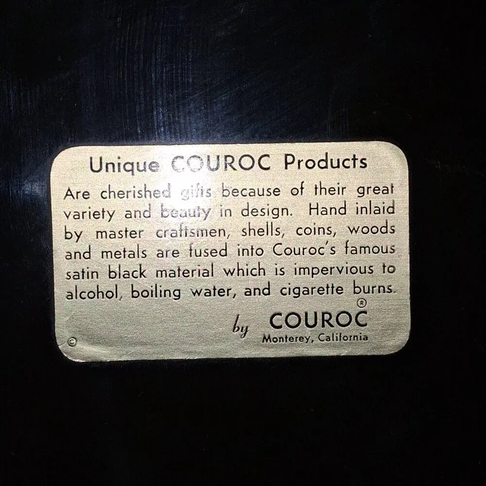 🔥 Couroc of Monterey “King Cat” Cocktail Tray – One Cool Kat! – 10.5”